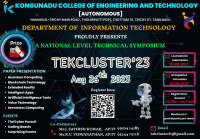 Tekcluster 2023 National Level Technical Symposium Poster